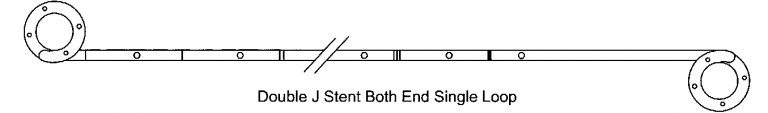 DJS - DVOJITÝ J STENT (URETERÁLNÍ STENT) - s jednoduchou smyčkou na obou koncích